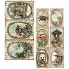 Alchemy of Art Kivágóív 6"x12" (15cm x 30 cm) Friends of the Forest Extras to Cut Set (6 ív)