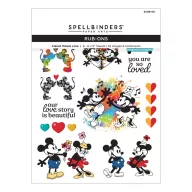   Spellbinders Rub-On Kaparós matrica Classic Mouse Love (2 ív)