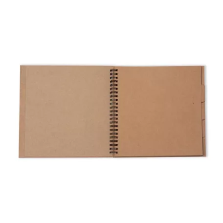 Spirálkötésű ablakos scarpbook album 15cm Kraft / Studio Light Spiral Passe-Partout Journal (1 db)