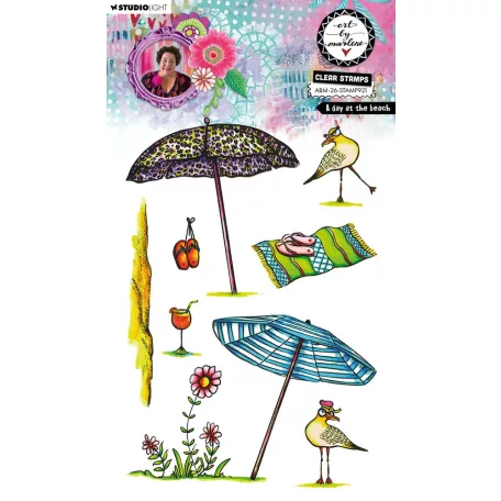 Art by Marlene A Day at the Beach Szilikonbélyegző Clear Stamp (1 csomag)