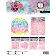 Art by Marlene Funky Spira Stencil Mask (1 db)