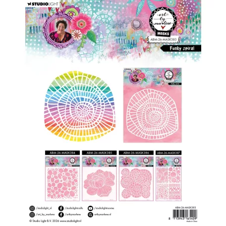 Art by Marlene Funky Spira Stencil Mask (1 db)