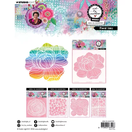 Art by Marlene Floral Lines Stencil Mask (1 db)