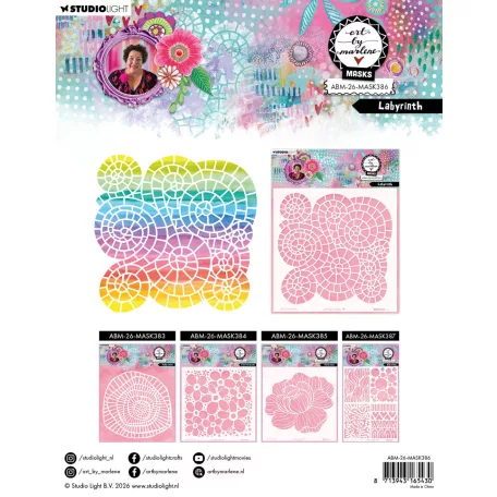 Art by Marlene Labyrinth Stencil Mask (1 db)