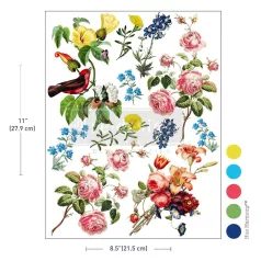   Redesign with Prima Rustic Romance H2O vízátviteles transzfer 8.5"X11" (A4) H2O Transfers (1 db)