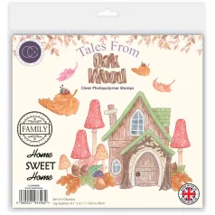   Fotopolimer bélyegző Tales from Oak Wood - Home Sweet Home Craft Consortium A6 Clear Photopolymer Stamps (1 csomag)