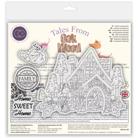 Fotopolimer bélyegző Tales from Oak Wood - Home Sweet Home Craft Consortium A6 Clear Photopolymer Stamps (1 csomag)