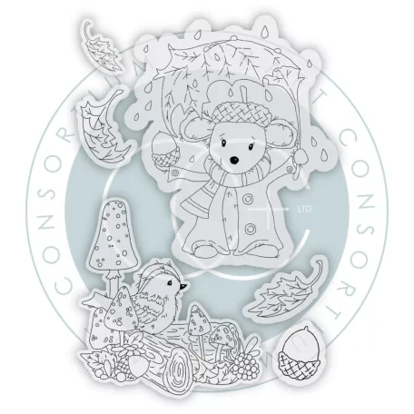 Fotopolimer bélyegző Tales from Oak Wood - Falling Leaves Craft Consortium A6 Clear Photopolymer Stamps (1 csomag)