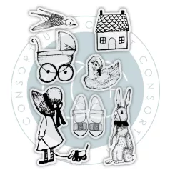   Fotopolimer bélyegző Nostalgia Craft Consortium A6 Clear Photopolymer Stamps (1 csomag)