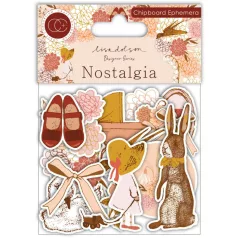   Kivágatok Nostalgia Craft Consortium Chipboard Ephemera (1 csomag)