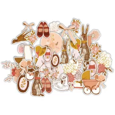   Kivágatok Nostalgia Craft Consortium Chipboard Ephemera (1 csomag)