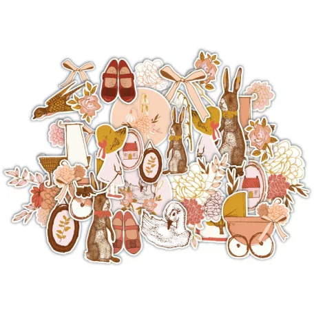 Kivágatok Nostalgia Craft Consortium Chipboard Ephemera (1 csomag)