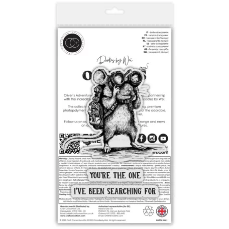 Fotopolimer bélyegző Searching Craft Consortium Oliver's Adventures A6 Photopolymer Stamp Set (1 csomag)