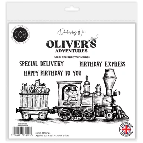 Fotopolimer bélyegző Birthday Express Craft Consortium Oliver's Adventures A6 Photopolymer Stamp Set (1 csomag)