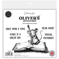   Fotopolimer bélyegző Memories Craft Consortium Oliver's Adventures A6 Photopolymer Stamp Set (1 csomag)