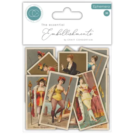 Díszítőelem The Collector - Ladies Craft Consortium Chipboard Ephemera (1 csomag)