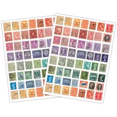   Kaparós matrica The Collector - Used Stamps  Craft Consortium Rub-ons (2 ív)