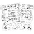 Kaparós matrica The Collector - Postage Craft Consortium Rub-ons (2 ív)