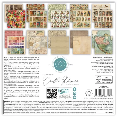 The Collector Papírkészlet 6" (15 cm) Craft Consortium Premium Paper Pad (40 lap)