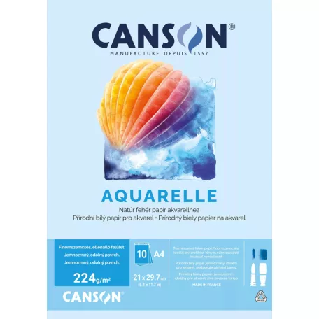 Canson Akvarellpapír tömb A4 / 224g - Aquarelle (10 ív)