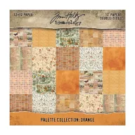   Orange Papírkészlet 12" (30 cm) Tim Holtz Idea-ology Palette Collection (12 lap)