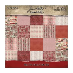   Red Papírkészlet 12" (30 cm) Tim Holtz Idea-ology Palette Collection (12 lap)
