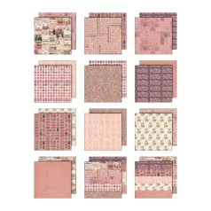   Pink Papírkészlet 12" (30 cm) Tim Holtz Idea-ology Palette Collection (12 lap)