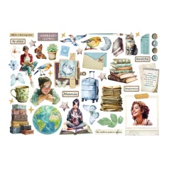   Stamperia Secret Diary Kivágatok - öntapadós Ephemera (1 csomag)