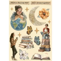   Stamperia Secret Diary Fa dísíztőelem A5  Wooden Shapes (1 ív)