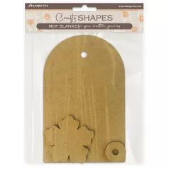   Stamperia Secret Diary MDF alap  Tag Crafty Shapes MDF BLANKS (1 db)