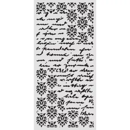 Stamperia Secret Diary Vastag stencil 12x25cm Seal and Writings Thick Stencil  (1 db)