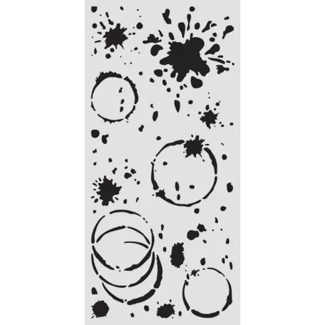 Stamperia Secret Diary Vastag stencil 12x25cm Ink Splatter Thick Stencil  (1 db)