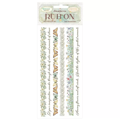 Stamperia Daisy Art Kaparós matrica  Stripes Rub-On (1 ív)
