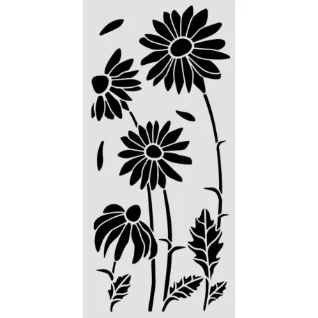 Stamperia Daisy Art Vastag stencil 12x25cm Daisies Thick Stencil  (1 db)