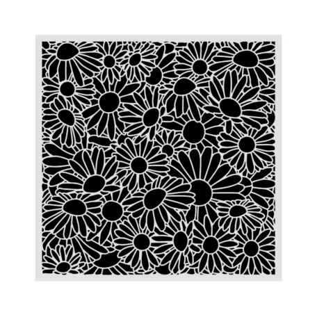 Stamperia Daisy Art Vastag stencil 18x18cm Daisies Pattern Thick Stencil  (1 db)