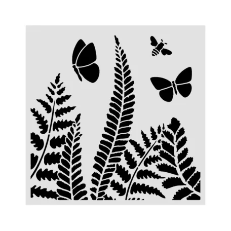 Stamperia Daisy Art Vastag stencil 18x18cm Fern Thick Stencil  (1 db)