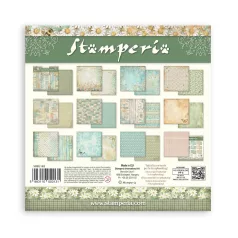   Stamperia Daisy Art Papírkészlet 12" (30 cm)  Paper Pack Maxi Background Selection (10 ív)