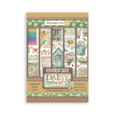 Stamperia Daisy Art Washi matrica Washi Pad (8 ív)