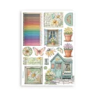 Stamperia Daisy Art Washi matrica Washi Pad (8 ív)