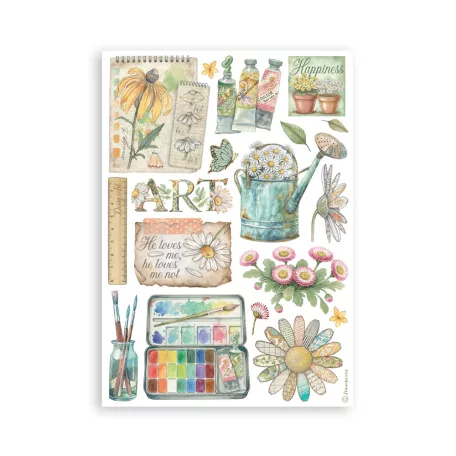 Stamperia Daisy Art Washi matrica Washi Pad (8 ív)