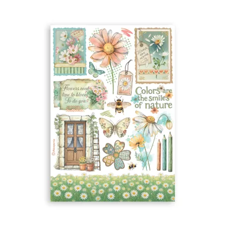 Stamperia Daisy Art Washi matrica Washi Pad (8 ív)