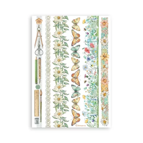 Stamperia Daisy Art Washi matrica Washi Pad (8 ív)