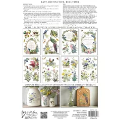   IOD Flora Grace Transzfer fólia 8"X12" (20x30 cm) IOD Decor Transfer (8 ív)