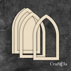 CraftUla Díszítőelem - Chipboard Shaker0457