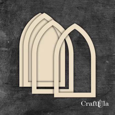 CraftUla Díszítőelem - Chipboard Shaker0457