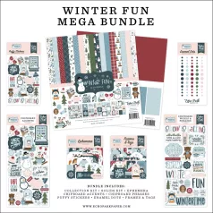   Echo Park Winter Fun Scrapbook alkotócsomag 12" (30 cm) Mega Bundle (1 csomag)