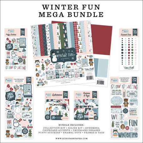 Echo Park Winter Fun Scrapbook alkotócsomag 12" (30 cm) Mega Bundle (1 csomag)