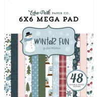   Echo Park Winter Fun Scrapbook papírkészlet 6" (15 cm) Paper Pack (48 lap)