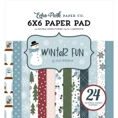   Echo Park Winter Fun Scrapbook papírkészlet 6" (15 cm) Paper Pack (24 lap)