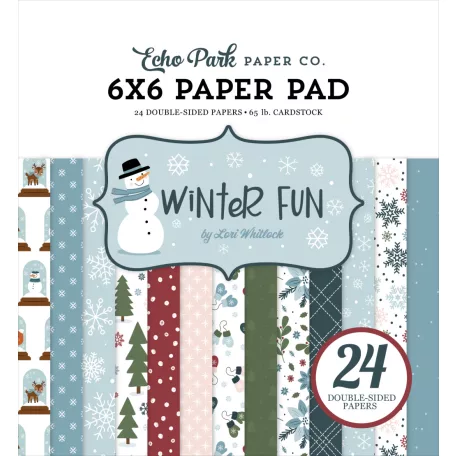 Echo Park Winter Fun Scrapbook papírkészlet 6" (15 cm) Paper Pack (24 lap)